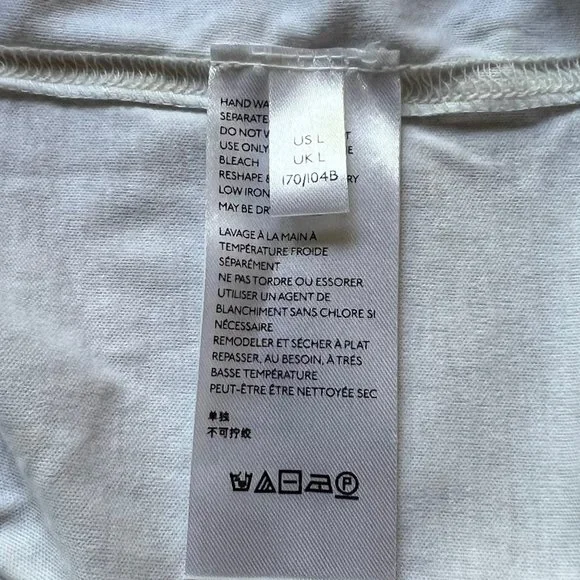 Free People Size L NEW White Flutter Sleeve Fleur Scoop Tank - Picture 10 of 11